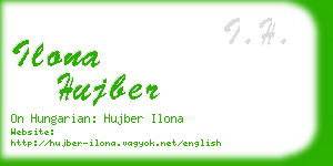 ilona hujber business card